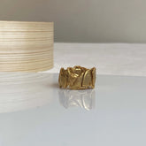 Bague faite main dorée I Wax